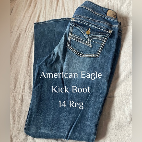 American Eagle jeans. Kick boot style in size 14. - Picture 1 of 1